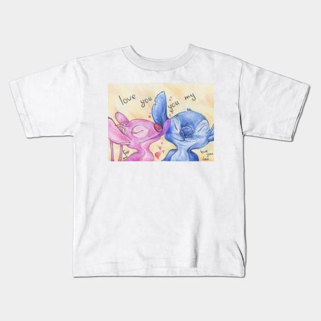 couple in love Kids T-Shirt by lisenok